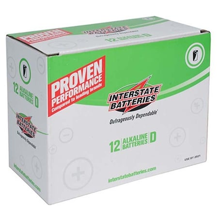 Interstate Batteries Alkaline Battery D - 12 Count IN601029